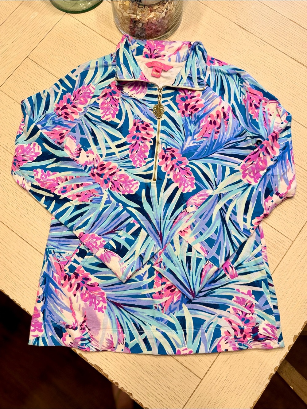 Lilly Pulitzer XS skipper popover - mr. blue peacock tweethearts | NWOT